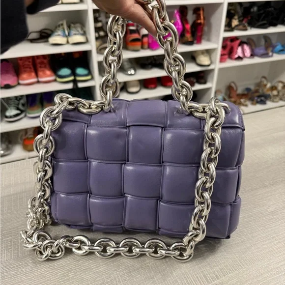Purple Chain Shoulder Bag - Picture 1 of 5